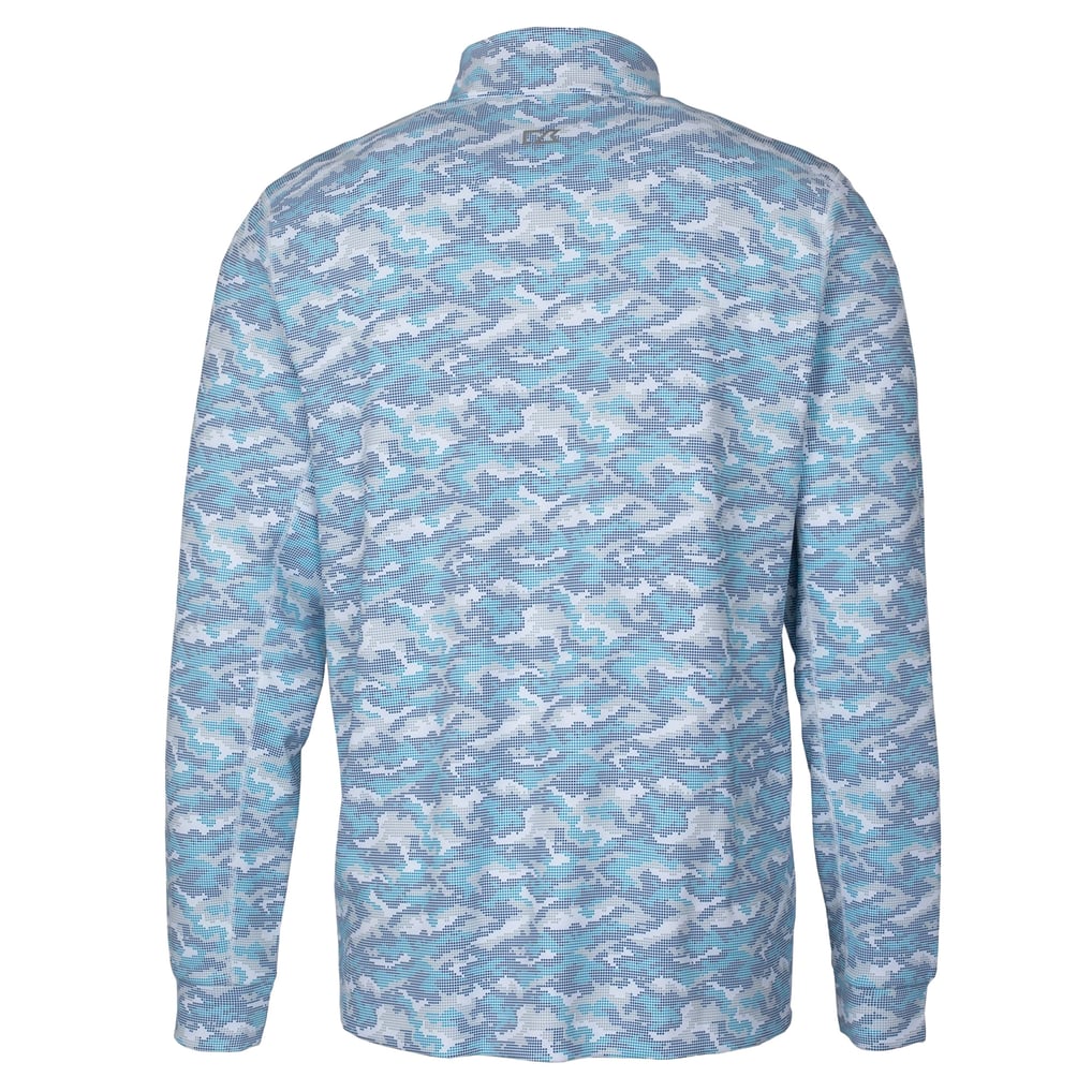  LA Galaxy Cutter & Buck Traverse Stretch Eco Camo Print Quarter-Zip Pullover Top - Navy